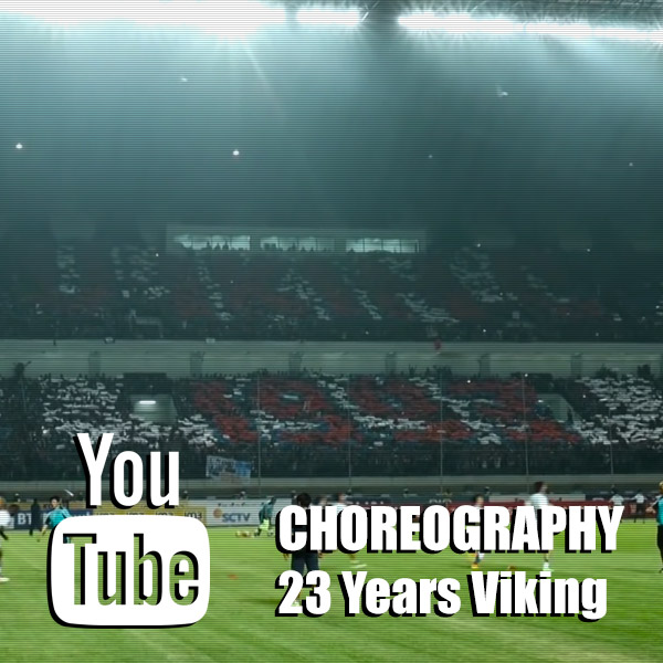 Viking choreography in stadium stands