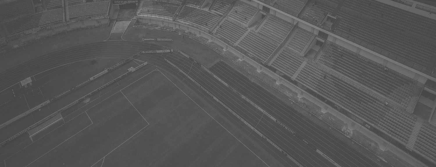Stadium aerial view in black and white